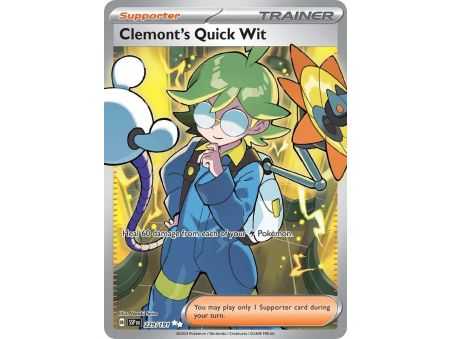 Clemont's Quick Wit (Full Art) – SV8 Surging Sparks | Carta POKEMON en México
