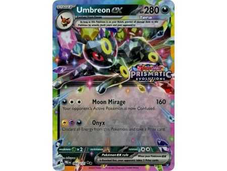 Umbreon ex (Double Rare) (Prismatic Evolutions Stamp) – SV8.5 Prismatic Evolutions | Carta POKEMON en México