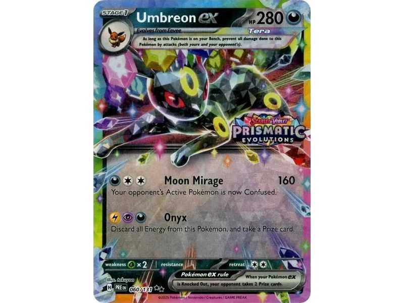 Umbreon ex (Double Rare) (Prismatic Evolutions Stamp) – SV8.5 Prismatic Evolutions | Carta POKEMON en México