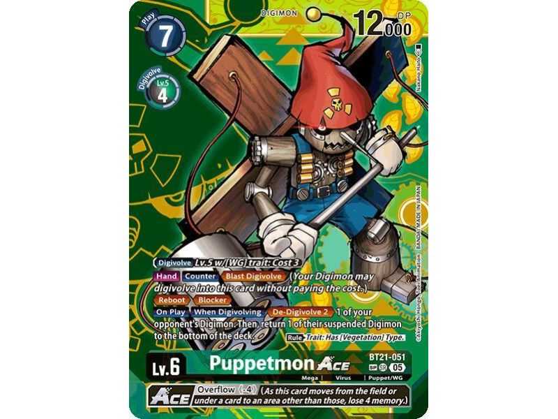 Puppetmon ACE (SP) – BT21 World Convergence | Carta DIGIMON en México