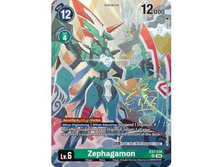 Zephagamon (Rare Pull) – BT21 World Convergence | Carta DIGIMON en México