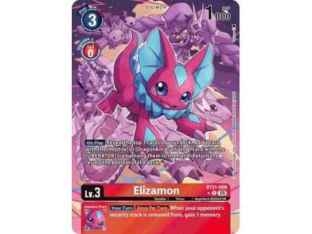 Elizamon (Alternate Art) – BT21 World Convergence | Carta DIGIMON en México