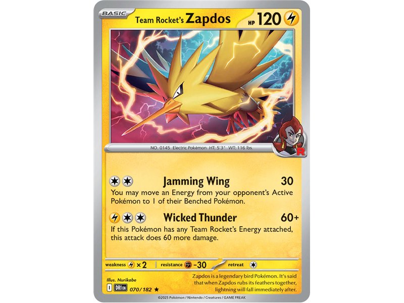 Team Rocket's Zapdos (Rare Holofoil)