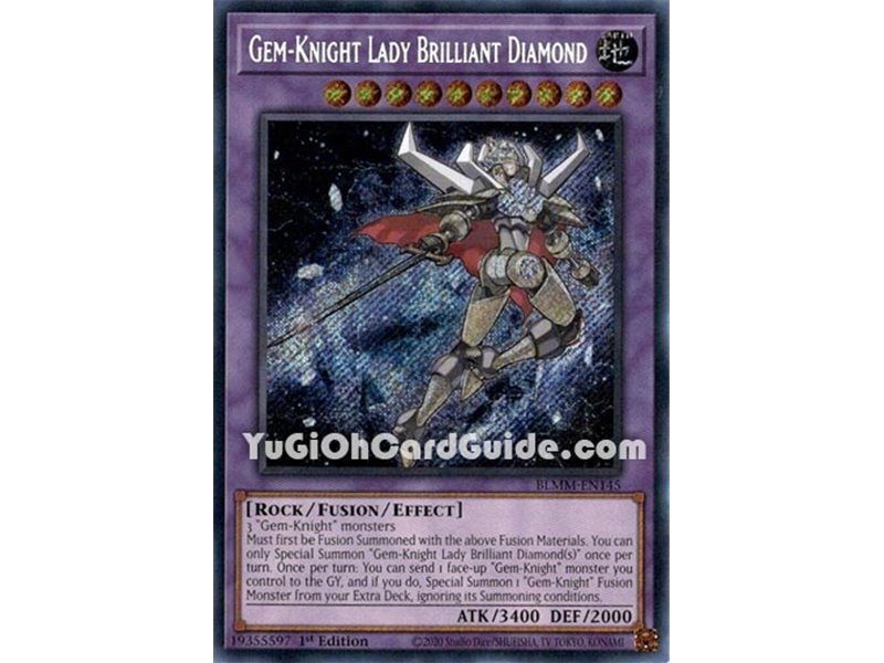 Gem-Knight Lady Brilliant Diamond (Secret Rare)