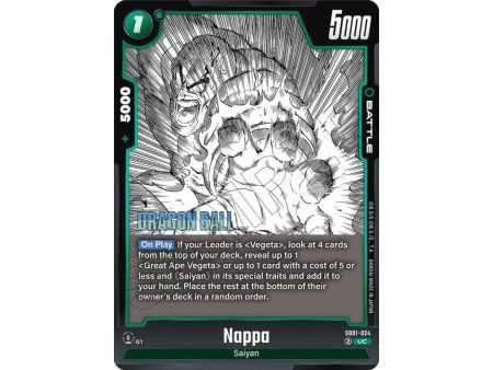 Nappa (Uncommon) – SB01 Manga Booster | Carta DRAGON BALL en México