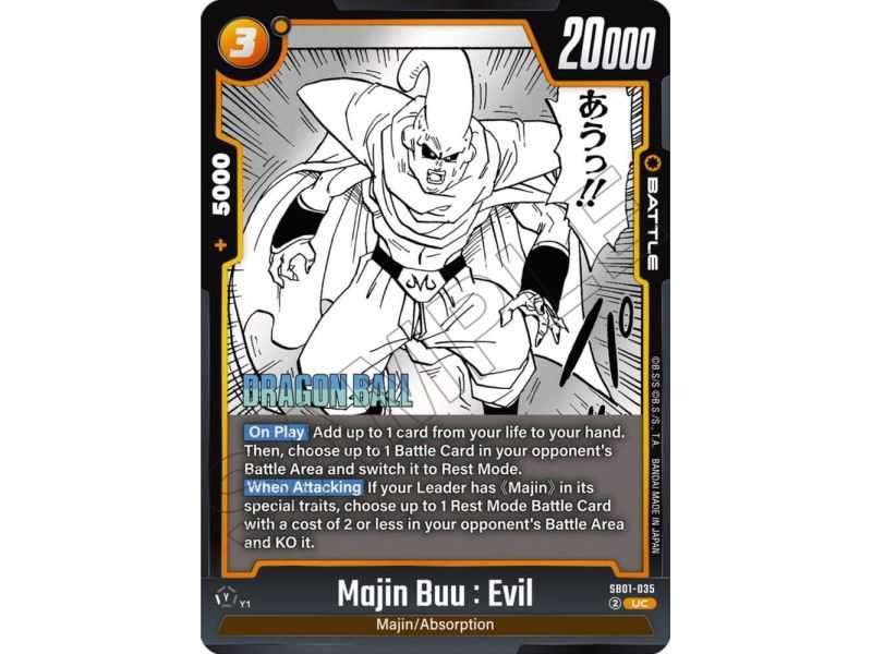 Majin Buu : Evil (Uncommon) – SB01 Manga Booster | Carta DRAGON BALL en México