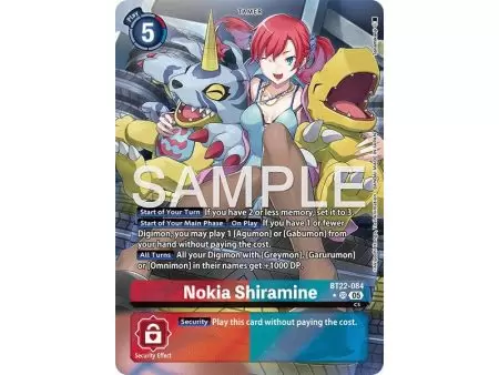 Nokia Shiramine (Alternate Art) – BT22 Cyber Eden | Carta DIGIMON en México