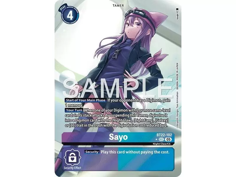 Sayo (Alternate Art) – BT22 Cyber Eden | Carta DIGIMON en México