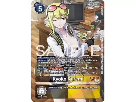 Kyoko Kuremi (Alternate Art) – BT22 Cyber Eden | Carta DIGIMON en México