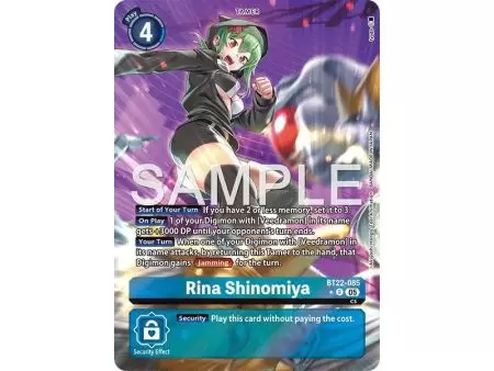 Rina Shinomiya (Alternate Art) – BT22 Cyber Eden | Carta DIGIMON en México