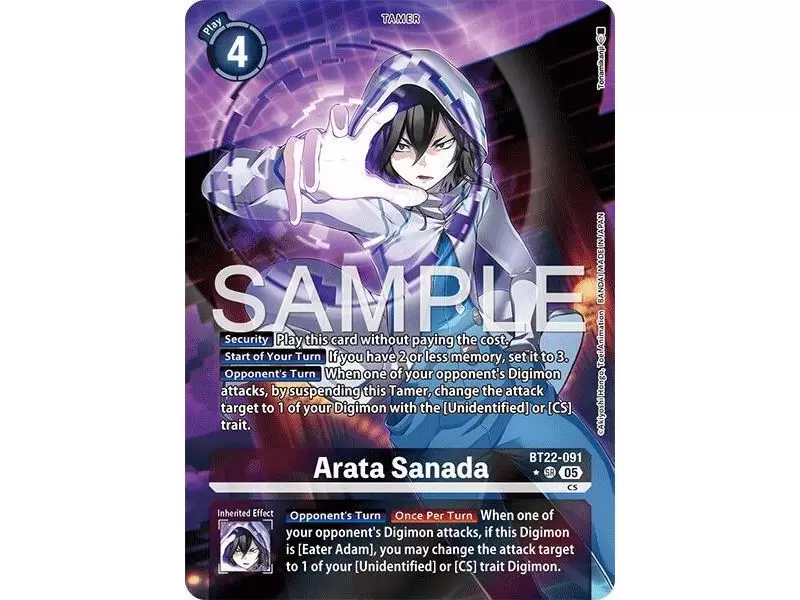 Arata Sanada (Alternate Art) – BT22 Cyber Eden | Carta DIGIMON en México