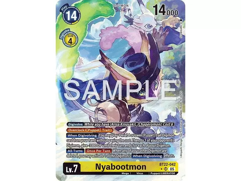 Nyabootmon (Alternate Art) – BT22 Cyber Eden | Carta DIGIMON en México