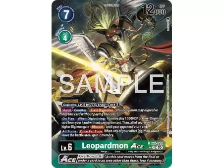 Leopardmon ACE (Alternate Art) – BT22 Cyber Eden | Carta DIGIMON en México