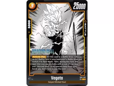 Vegeta (Common) – SB01 Manga Booster | Carta DRAGON BALL en México