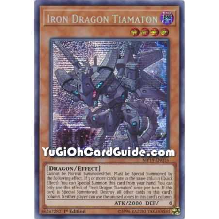 Iron Dragon Tiamaton (Prismatic Secret Rare) – 2019 Gold Sarcophagus Mega Pack | Carta YUGIOH en México