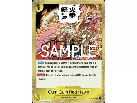 Gum-Gum Fire-Fist Pistol Red Hawk (Rare)