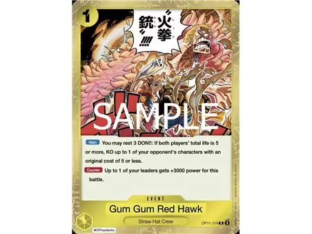 Gum-Gum Fire-Fist Pistol Red Hawk (Rare)