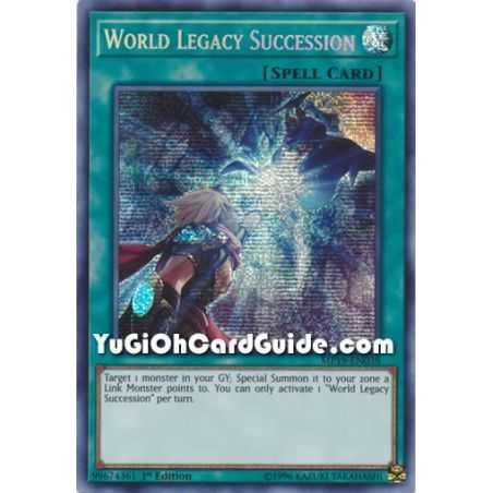 World Legacy Succession (Prismatic Secret Rare) – 2019 Gold Sarcophagus Mega Pack | Carta YUGIOH en México