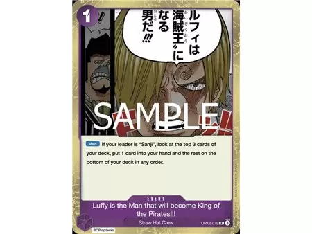 Luffy is the Man Who Will Be King of the Pirates!!! (Rare)