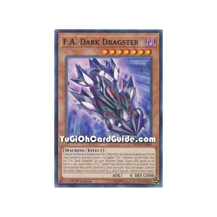 F.A. Dark Dragster (Common) – 2019 Gold Sarcophagus Mega Pack | Carta YUGIOH en México