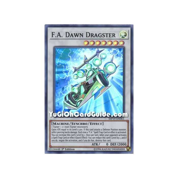 F.A. Dawn Dragster (Super Rare) – 2019 Gold Sarcophagus Mega Pack | Carta YUGIOH en México