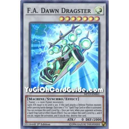 F.A. Dawn Dragster (Super Rare) – 2019 Gold Sarcophagus Mega Pack | Carta YUGIOH en México