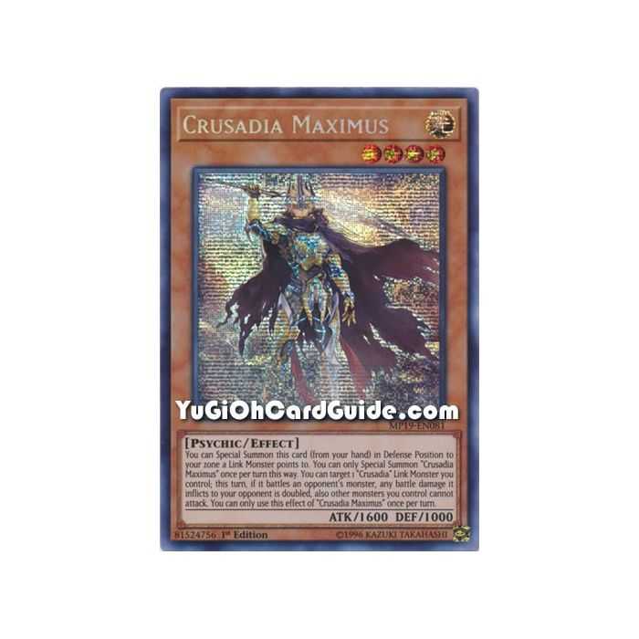 Crusadia Maximus (Secret Rare) – 2019 Gold Sarcophagus Mega Pack | Carta YUGIOH en México
