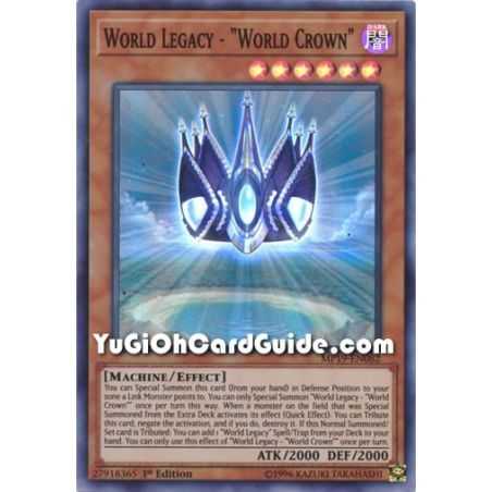 World Legacy - "World Crown" (Super Rare) – 2019 Gold Sarcophagus Mega Pack | Carta YUGIOH en México
