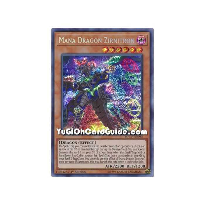 Mana Dragon Zirnitron (Prismatic Secret Rare) – 2019 Gold Sarcophagus Mega Pack | Carta YUGIOH en México