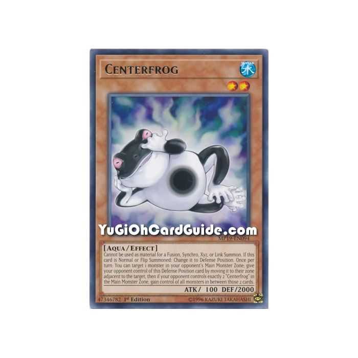 Centerfrog (Rare) – 2019 Gold Sarcophagus Mega Pack | Carta YUGIOH en México