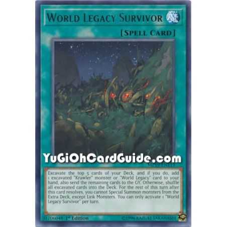 World Legacy Survivor (Rare) – 2019 Gold Sarcophagus Mega Pack | Carta YUGIOH en México