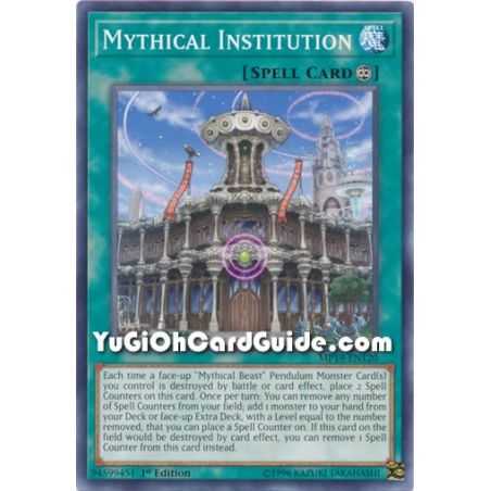 Mythical Institution (Common) – 2019 Gold Sarcophagus Mega Pack | Carta YUGIOH en México