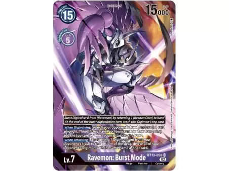 Ravemon: Burst Mode (Alternate Art) – BT13 Versus Royal Knight | Carta DIGIMON en México