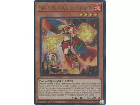 Fire King Courtier Ulcanix (Ultra Rare) – YGO 2025 Mega-Pack | Carta YUGIOH en México