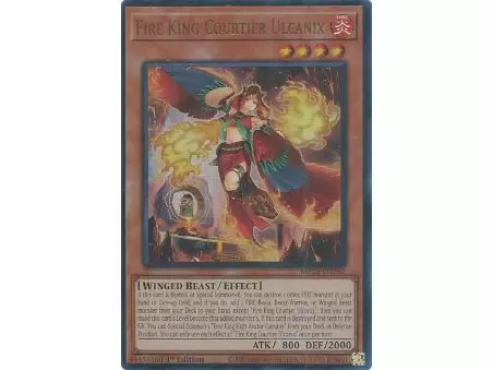 Fire King Courtier Ulcanix (Ultra Rare) – YGO 2025 Mega-Pack | Carta YUGIOH en México