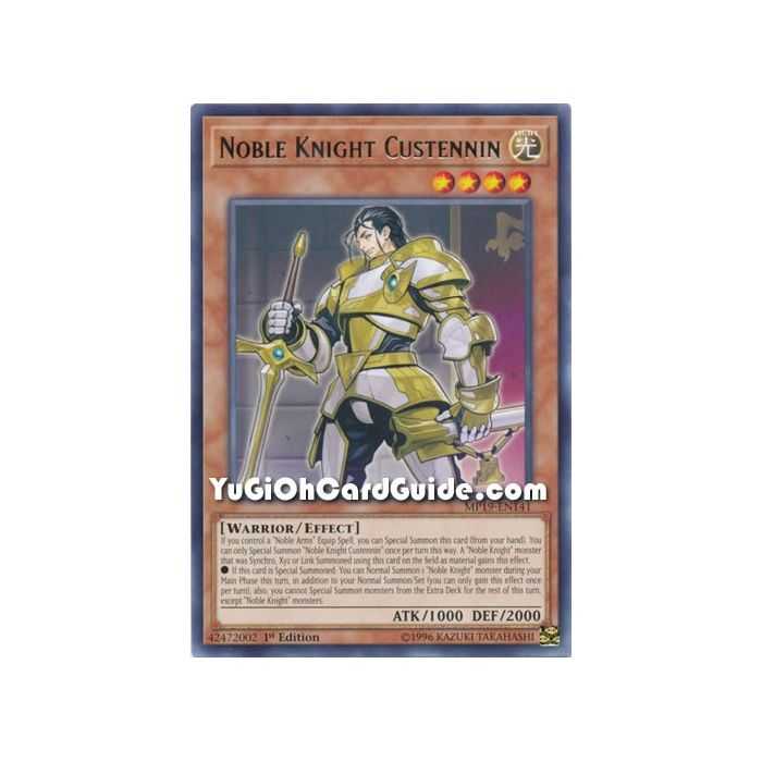Noble Knight Custennin (Rare) – 2019 Gold Sarcophagus Mega Pack | Carta YUGIOH en México