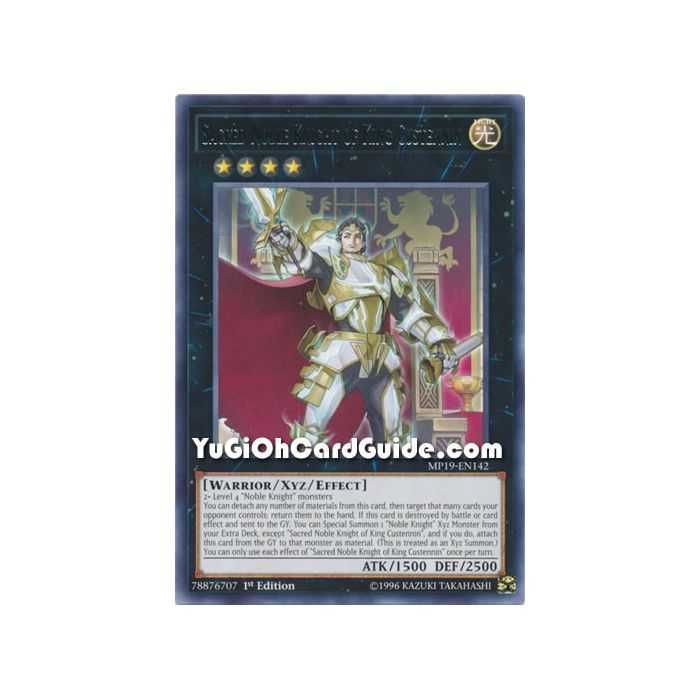 Sacred Noble Knight of King Custennin (Rare) – 2019 Gold Sarcophagus Mega Pack | Carta YUGIOH en México