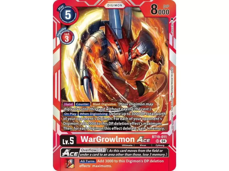 WarGrowlmon ACE (Super Rare) – BT19-20 Special Booster 2.5 | Carta DIGIMON en México