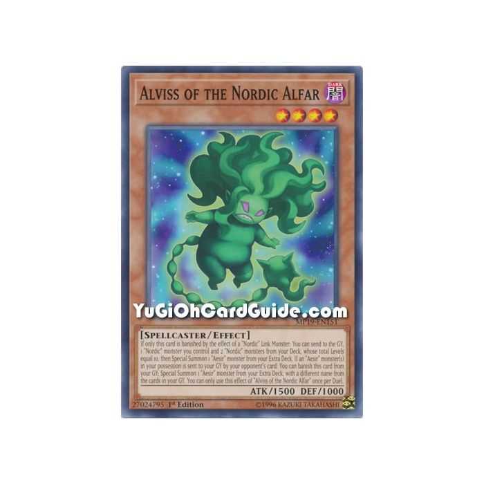 Alviss of the Nordic Alfar (Common) – 2019 Gold Sarcophagus Mega Pack | Carta YUGIOH en México