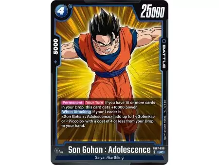 Son Gohan : Adolescence (Uncommon) – FB07 Wish for Shenron | Carta DRAGON BALL en México
