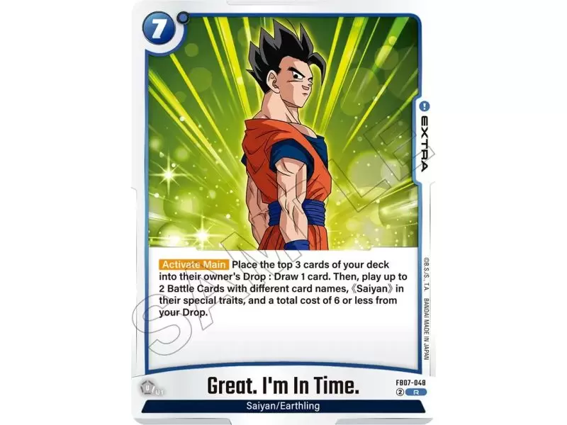 Great. I'm In Time (Rare) – FB07 Wish for Shenron | Carta DRAGON BALL en México