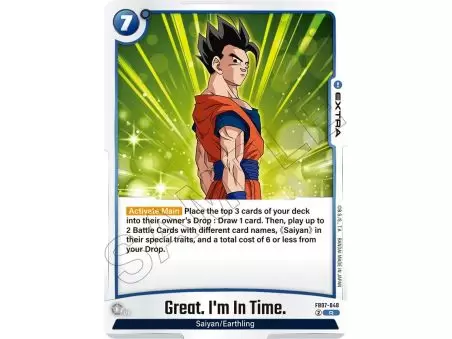 Great. I'm In Time (Rare) – FB07 Wish for Shenron | Carta DRAGON BALL en México