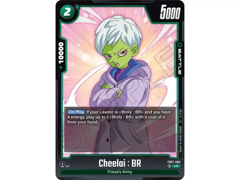 Cheelai : BR (Uncommon) – FB07 Wish for Shenron | Carta DRAGON BALL en México