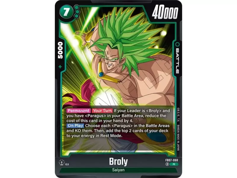 Broly (Rare) – FB07 Wish for Shenron | Carta DRAGON BALL en México