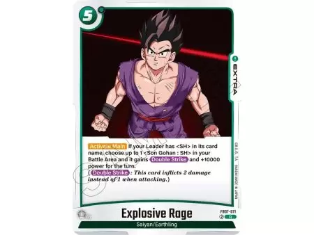 Explosive Rage (Rare) – FB07 Wish for Shenron | Carta DRAGON BALL en México