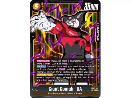 Giant Gomah : DA (Super Rare) – FB07 Wish for Shenron | Carta DRAGON BALL en México