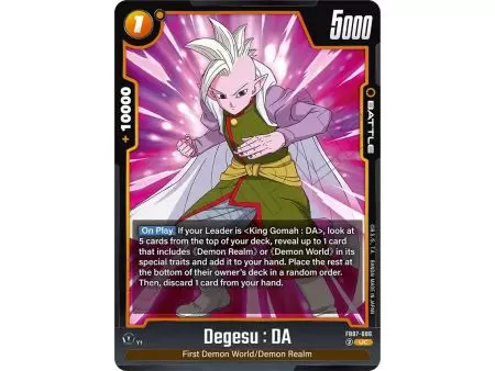 Degesu : DA (Uncommon) – FB07 Wish for Shenron | Carta DRAGON BALL en México