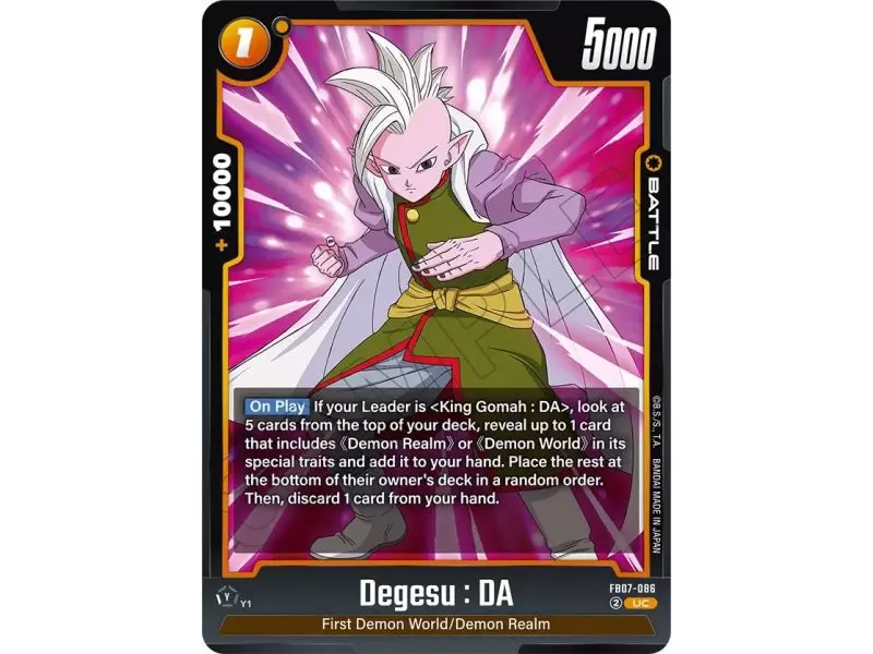 Degesu : DA (Uncommon) – FB07 Wish for Shenron | Carta DRAGON BALL en México