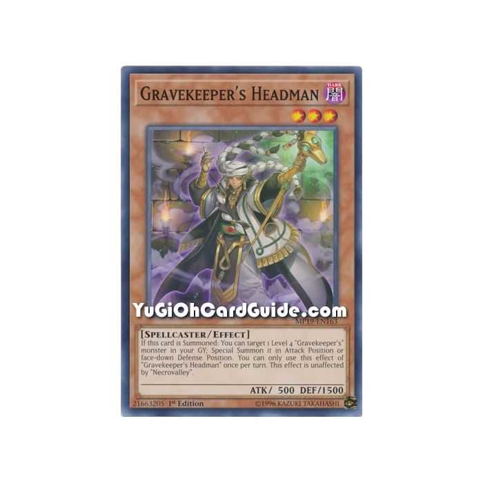 Gravekeeper's Headman (Common) – 2019 Gold Sarcophagus Mega Pack | Carta YUGIOH en México