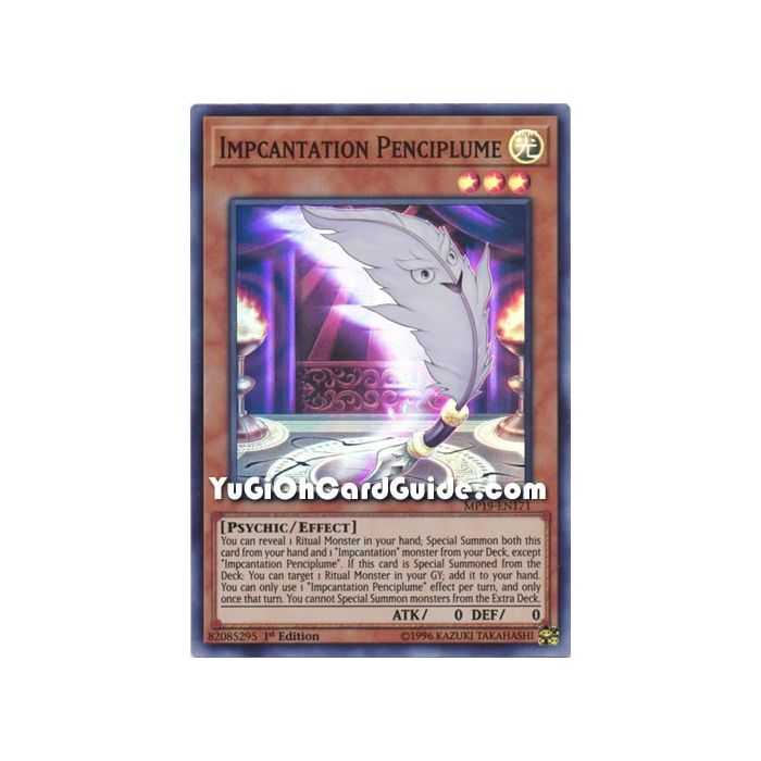 Impcantation Penciplume (Super Rare) – 2019 Gold Sarcophagus Mega Pack | Carta YUGIOH en México